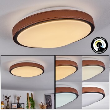 KELVA Ceiling Light LED brown, black, white, 1-light source