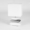 BERGHAMN Table lamp silver, white, 1-light source