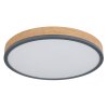 Globo DORO Ceiling Light LED grey, Wood like finish, 1-light source