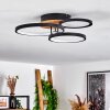 AVELAL Ceiling Light LED brown, Wood like finish, black, 1-light source