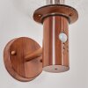 BUBODEFO Outdoor Wall Light brown, Wood like finish, 1-light source, Motion sensor