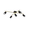 Trio MARLEY Ceiling Light black-gold, 5-light sources