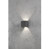 Konstsmide Cremona wall light LED anthracite, 2-light sources