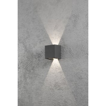 Konstsmide Cremona wall light LED anthracite, 2-light sources