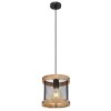 Globo JEANIE Pendant Light Dark wood, black, 1-light source