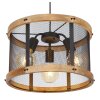 Globo JEANIE Pendant Light Dark wood, black, 3-light sources