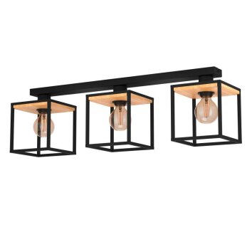 Eglo LIBERTAD Ceiling Light brown, black, 3-light sources