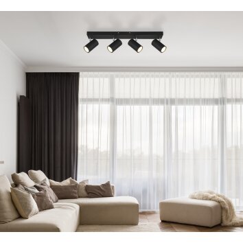 Globo ROBBY Ceiling Light black, 4-light sources
