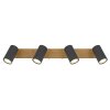 Globo ROBBY Ceiling Light Wood like finish, black, 4-light sources