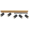 Globo ROBBY Ceiling Light Wood like finish, black, 5-light sources