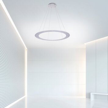 Paul Neuhaus PURE-COSMO Pendant Light LED aluminium, 25-light sources, Remote control