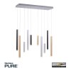 Paul Neuhaus PURE-GEMIN Pendant Light LED aluminium, black, 10-light sources