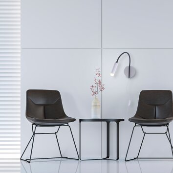 Paul Neuhaus PURE-GEMIN Wall Light LED aluminium, black, 1-light source