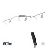 Paul Neuhaus PURE-MIRA Ceiling Light LED aluminium, 6-light sources, Remote control