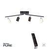 Paul Neuhaus PURE-MIRA Ceiling Light LED black, 4-light sources, Remote control