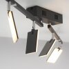 Paul Neuhaus PURE-MIRA Ceiling Light LED black, 4-light sources, Remote control