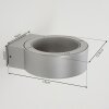 AZERVADINHA Outdoor Wall Light LED silver, 1-light source