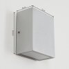 CASMILO Outdoor Wall Light LED silver, 2-light sources