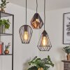 AVELOSO Pendant Light black, 3-light sources