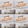 HEIMOLA Ceiling Light brown, Wood like finish, black, 3-light sources