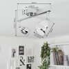 MORGES Ceiling Light LED chrome, 2-light sources