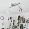 MORGES Ceiling Light LED chrome, 2-light sources