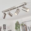 JAVEL Ceiling Light chrome, matt nickel, 4-light sources