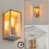 HAKKAS Outdoor Wall Light silver, galvanized, 1-light source
