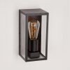 HAKKAS Outdoor Wall Light Wood like finish, black, 1-light source