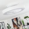 AZENHA ceiling fan LED white, 1-light source, Remote control