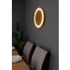 Luce Design MOON Wall Light LED brown, Wood like finish, black, 1-light source