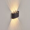 GLENCOE Outdoor Wall Light LED black, 6-light sources