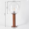 BUBODEFO pedestal light brown, Wood like finish, 1-light source