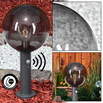 BOSTARENGA pedestal light anthracite, 1-light source, Motion sensor