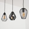 AVELOSO Pendant Light black, 3-light sources