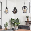 AVELOSO Pendant Light black, 3-light sources