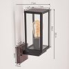 LAPA Outdoor Wall Light Wood like finish, black, 1-light source