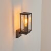 LAPA Outdoor Wall Light Wood like finish, black, 1-light source