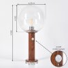 BUBODEFO pedestal light brown, Wood like finish, 1-light source, Motion sensor