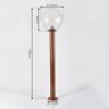 BUBODEFO path light brown, Wood like finish, 1-light source
