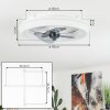 TIRKKALA ceiling fan LED, 1-light source