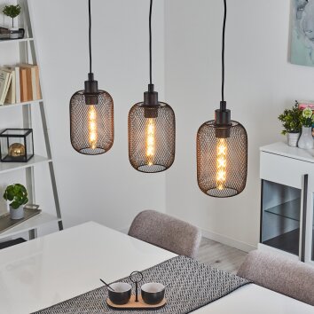 TAMBO Pendant Light black, 3-light sources