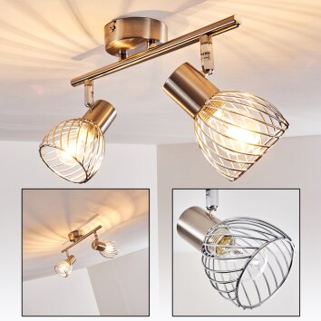 PARADO Ceiling light matt nickel, 2-light sources