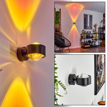 SAPRI Wall Light black, 1-light source