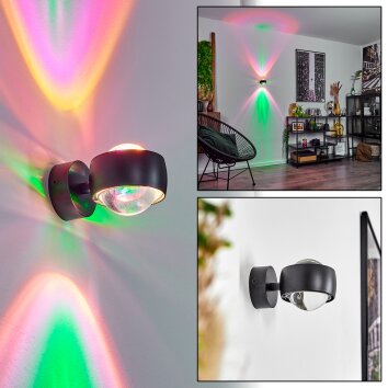 SAPRI Wall Light black, 1-light source