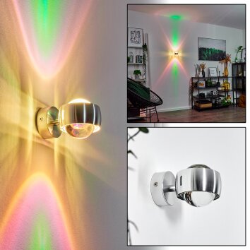 SAPRI Wall Light silver, 1-light source