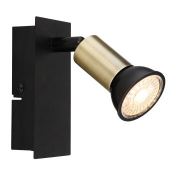 Globo DREW Wall Light black, 1-light source