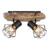 Globo PRISKA Ceiling Light Wood like finish, black, 2-light sources