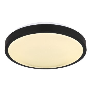 Globo GREGORY Ceiling Light LED black, white, 1-light source, Motion sensor