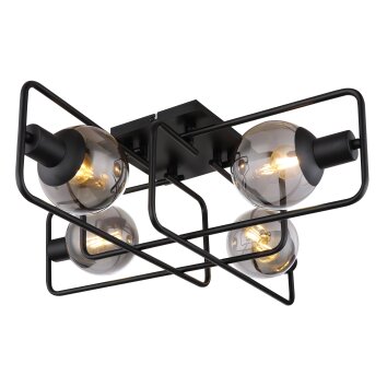 Globo BLAMA Ceiling Light black, 4-light sources